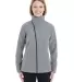 North End NE705W Ladies' Edge Soft Shell Jacket wi CITY GREY front view