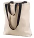 8868 Liberty Bags® Marianne Cotton Canvas Tote NATURAL/ BLACK front view