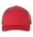Yupoong-Flex Fit 6506 Retro Snapback Trucker Cap RED front view