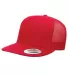 Yupoong-Flex Fit 6006 Five-Panel Classic Trucker C RED front view