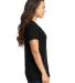Next Level Apparel 3940 Ladies' Relaxed V-Neck T-S in Black side view
