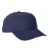 Big Accessories BA610 Heavy Washed Canvas Cap in Navy front view