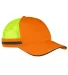 Big Accessories BA661 Safety Trucker Cap in Neon orng/ne ylw front view