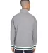 J America 8703 Peppered Fleece 1/4 Zip Pullover PEPPER FRST GRN back view