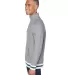 J America 8703 Peppered Fleece 1/4 Zip Pullover PEPPER FRST GRN side view