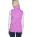 J America 8625 Cosmic Fleece Women's Vest MAGENTA/ NEON YL back view