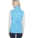J America 8625 Cosmic Fleece Women's Vest EL BLUE/ NEON GR back view