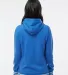 J America 8651 Relay Women's Hooded Pullover Sweat ROYAL back view