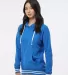 J America 8651 Relay Women's Hooded Pullover Sweat ROYAL side view