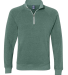 J America 8869 Triblend 1/4 Zip Pullover Sweatshir in Balsam triblend front view