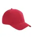 BX002 Big Accessories 6-Panel Brushed Twill Struct in Red front view