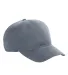 BX002 Big Accessories 6-Panel Brushed Twill Struct in Steel grey front view