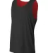 A4 Apparel N2375 Adult Performance Jump Reversible in Black/ red front view