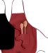 APR52 Big Accessories Two-Pocket 28" Apron in Red front view