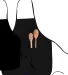 APR52 Big Accessories Two-Pocket 28" Apron in Black front view