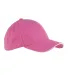 BX004 Big Accessories 6-Panel Twill Sandwich Baseb in Pink/ white front view