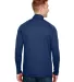 A4 Apparel N4268 Adult Daily Polyester 1/4 Zip in Navy back view