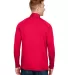 A4 Apparel N4268 Adult Daily Polyester 1/4 Zip in Scarlet back view