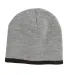 TNT Big Accessories Knit Cap in Grey/ black front view