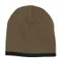 TNT Big Accessories Knit Cap in Olive/ black front view