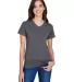 A4 Apparel NW3381 Ladies' Topflight Heather V-Neck in Charcoal heather front view