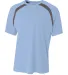 A4 Apparel N3001 Men's Spartan Short Sleeve Color  in Lt blue/ graphit front view