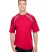 A4 Apparel N3001 Men's Spartan Short Sleeve Color  in Scarlet/ graphit front view