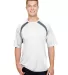 A4 Apparel N3001 Men's Spartan Short Sleeve Color  in White/ graphite front view