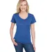 A4 Apparel NW3010 Ladies' Tonal Space-Dye T-Shirt in Royal front view