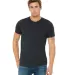 BELLA+CANVAS 3413 Unisex Howard Tri-blend T-shirt in Char blk triblnd front view