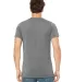 BELLA+CANVAS 3413 Unisex Howard Tri-blend T-shirt in Grey triblend back view
