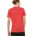 BELLA+CANVAS 3413 Unisex Howard Tri-blend T-shirt in Red triblend back view