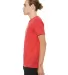 BELLA+CANVAS 3413 Unisex Howard Tri-blend T-shirt in Red triblend side view