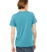 BELLA+CANVAS 3413 Unisex Howard Tri-blend T-shirt in Aqua triblend back view