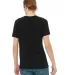 BELLA+CANVAS 3413 Unisex Howard Tri-blend T-shirt in Solid blk trblnd back view