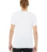 BELLA+CANVAS 3413 Unisex Howard Tri-blend T-shirt in Solid wht trblnd back view