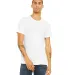 BELLA+CANVAS 3413 Unisex Howard Tri-blend T-shirt in Solid wht trblnd front view