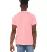 BELLA+CANVAS 3413 Unisex Howard Tri-blend T-shirt in Pink triblend back view