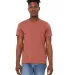 Bella + Canvas 3301 Unisex Sueded Tee in Heather clay front view