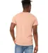 Bella + Canvas 3301 Unisex Sueded Tee in Heather peach back view