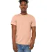 Bella + Canvas 3301 Unisex Sueded Tee in Heather peach front view