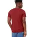 Bella + Canvas 3001CVC Unisex Short Sleeve Heather in Hthr canvas red back view