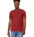 Bella + Canvas 3001CVC Unisex Short Sleeve Heather in Hthr canvas red front view