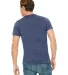 BELLA+CANVAS 3005 Cotton V-Neck T-shirt in Navy marble back view