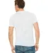 BELLA+CANVAS 3005 Cotton V-Neck T-shirt in White marble back view