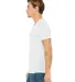 BELLA+CANVAS 3005 Cotton V-Neck T-shirt in White marble side view