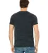BELLA+CANVAS 3005 Cotton V-Neck T-shirt in Black marble back view