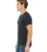 BELLA+CANVAS 3005 Cotton V-Neck T-shirt in Black marble side view