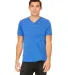 BELLA+CANVAS 3005 Cotton V-Neck T-shirt in True royal mrble front view