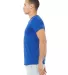 BELLA+CANVAS 3005 Cotton V-Neck T-shirt in True royal mrble side view